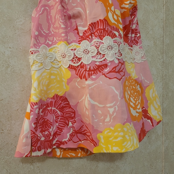 Lilly Pulitzer Scallop Trim Floral Halter Top - Picture 5 of 5